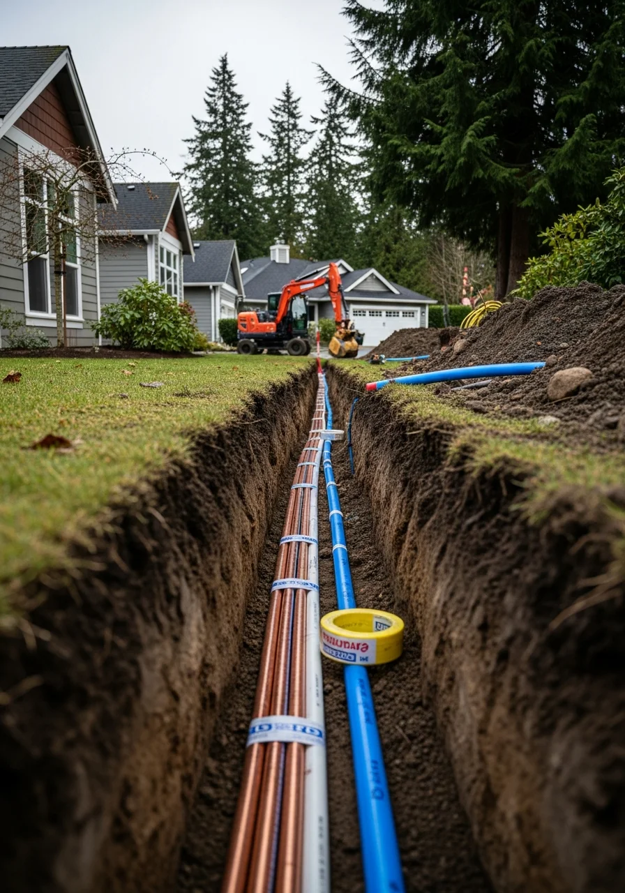 Skilled tradesperson inspecting a Mill Creek property with attention to detail.